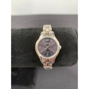 Carriage Ladies WR 30M Analog Watch 7" Sliver Tone Metal NEW Battery